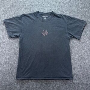 Empyre Mens Black Imperium Graphic Skater Short Sleeve T-Shirt Large